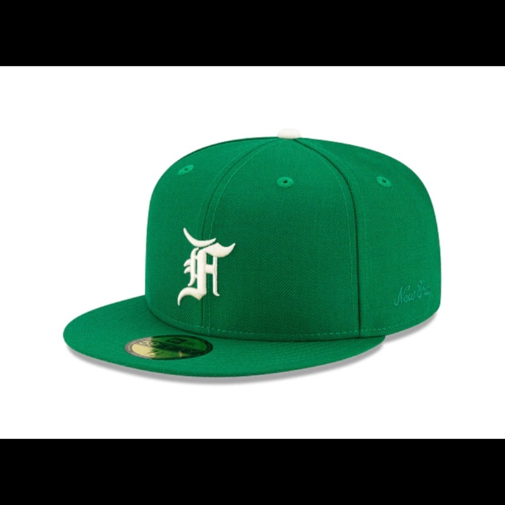 New Era Fear of God Green Fitted Cap Size 7 3/8